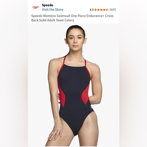 Speedo Other - NWT Speedo Women's Swimsuit One Piece Endurance Adult Team Colors Red/Black 38